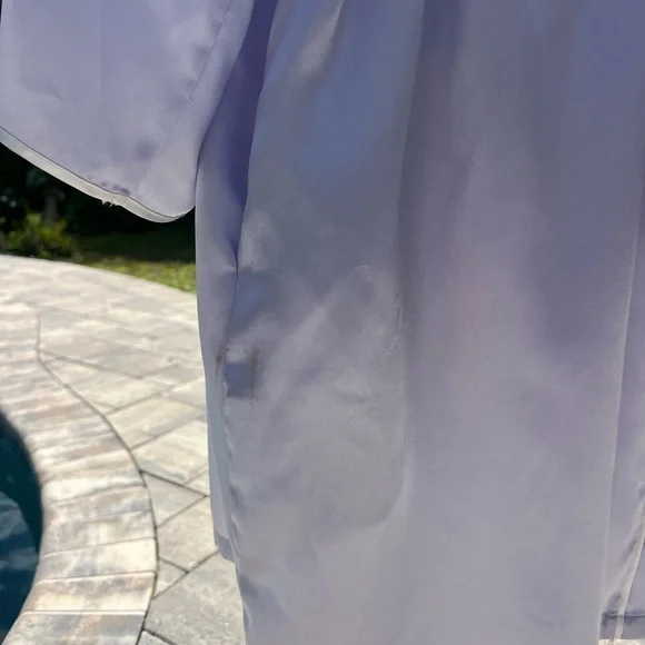 Oscar de la Renta Light Purple Satin Robe - Picture 7 of 15